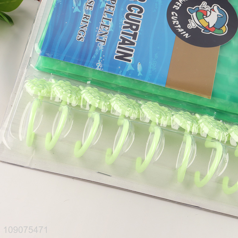 Most popular waterproof home hotel shower curtain with hooks