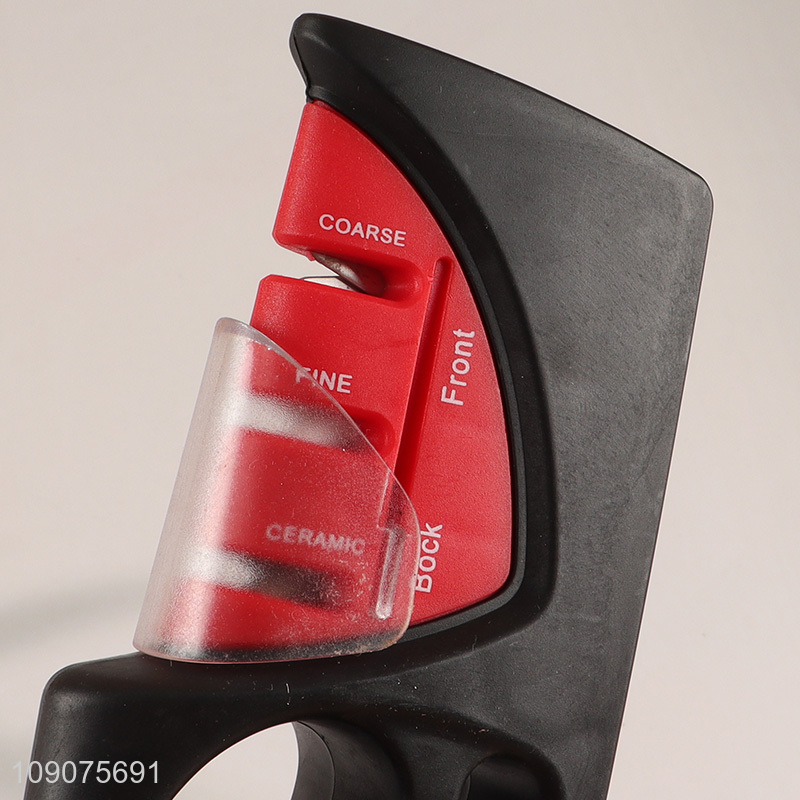 Custom Logo 3-Stage Stainless Steel Knife Sharpener with Ergonomic Handle