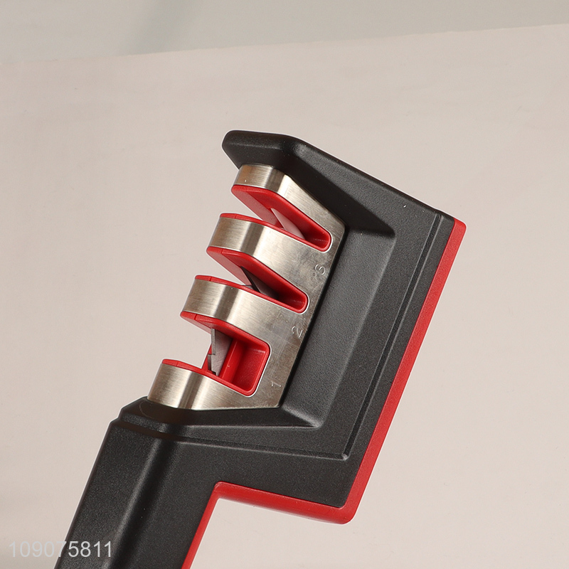 Factory Price 3-Stage High Chromium Steel Knife Sharpener for Kitchen Knives