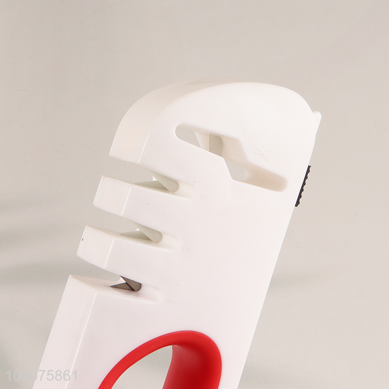 Good Quality 4-Stage High Chromium Steel Knife Sharpener with Ergonomic Handle