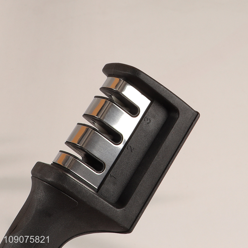 Good Quality 3-Stage High Chromium Steel Knife Sharpener Kitchen Accessories