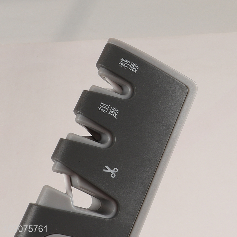 Factory Supply 3-Stage Tungsten Steel Knife Sharpener Manual Knife Sharpener