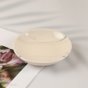 Online Wholesale Round Ceramic Soap Dish Porcelain Soap Holder for Shower