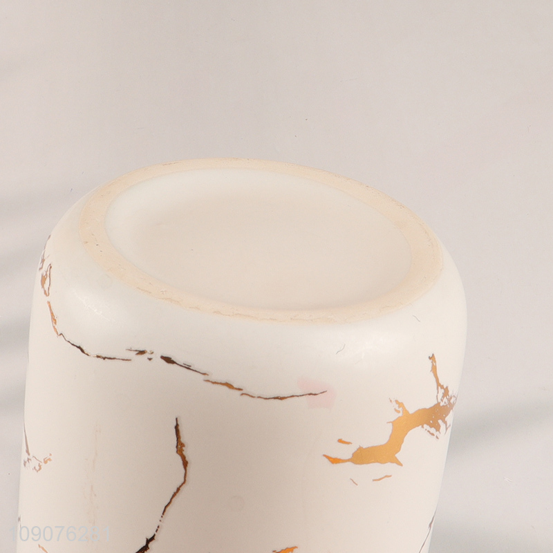 Promotional Marble Look Ceramic Toilet Bowl Brush Set Bathroom Accessories