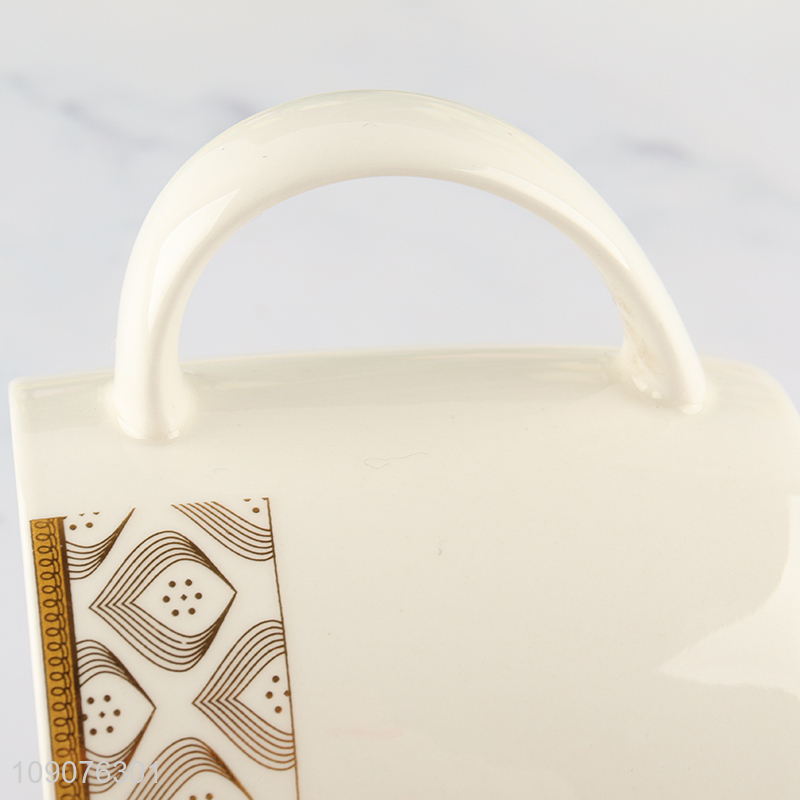 China products ceramic water cup drinking cup with handle