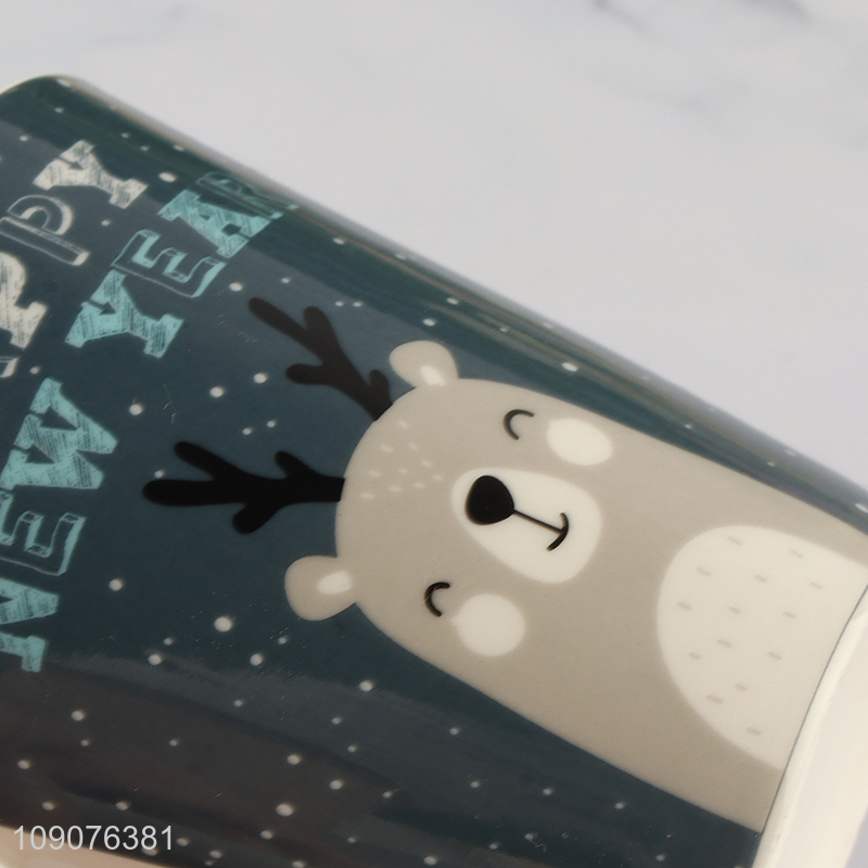 High quality happy new year ceramic cup water cup with handle