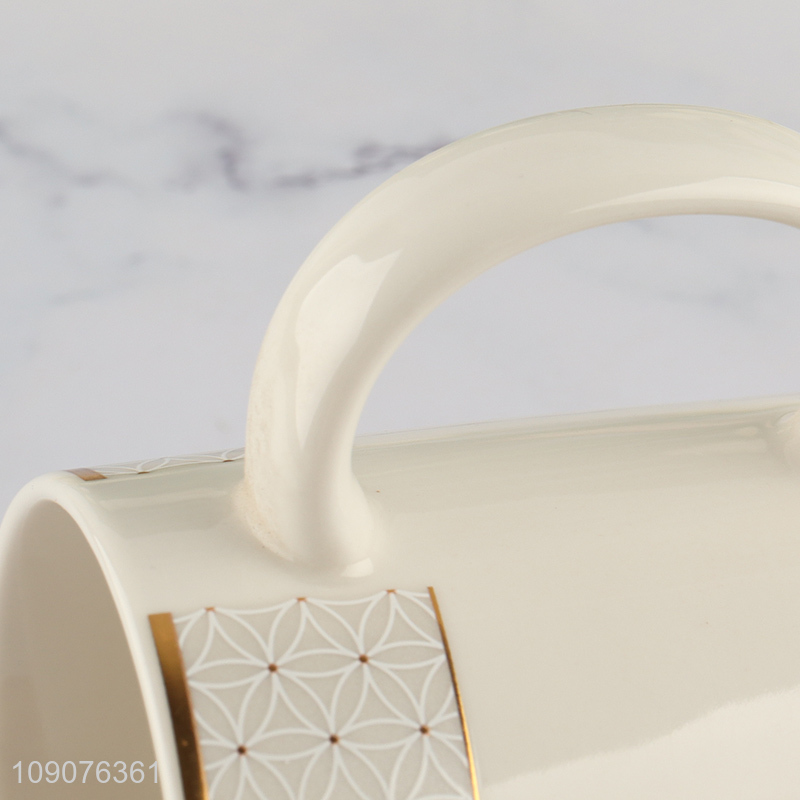 Good quality ceramic water cup coffee cup water mug with handle