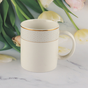 Good quality ceramic water cup coffee cup water mug with handle