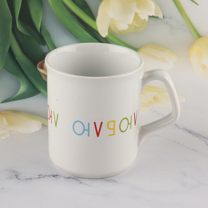 Factory price ceramic water cup drinking cup water mug with handle