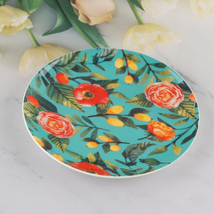 Best sale flower pattern ceramic plate dinnerware plate for home restaurant