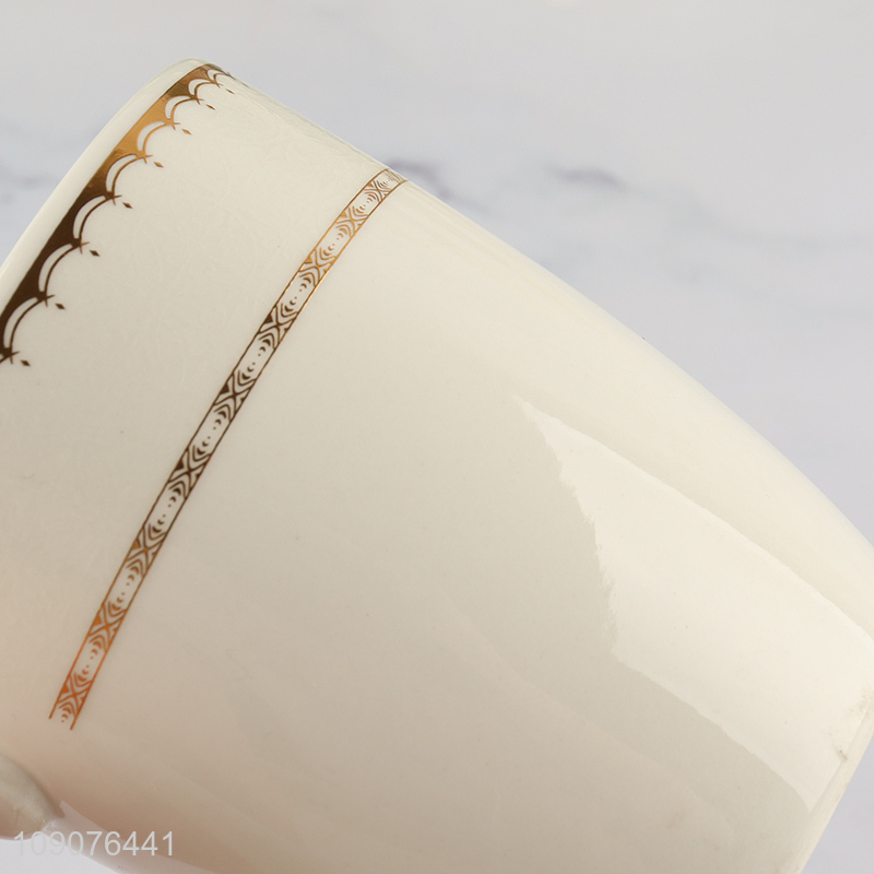 China supplier white ceramic cup water cup coffee cup with handle