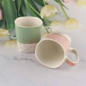 Yiwu market multicolor ceramic cup coffee mug drinking cup with handle