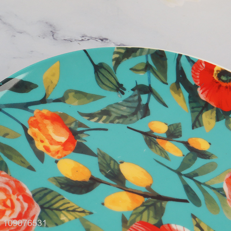 Best sale flower pattern ceramic plate dinnerware plate for home restaurant
