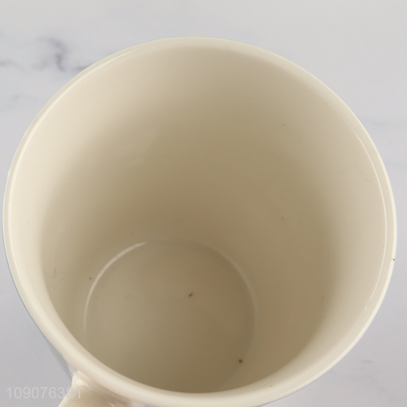 High quality happy new year ceramic cup water cup with handle