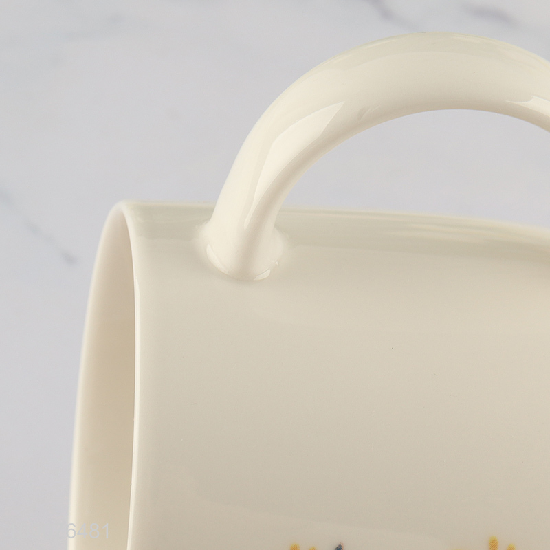 Most popular happy birthday ceramic water cup drinking cup for gifts