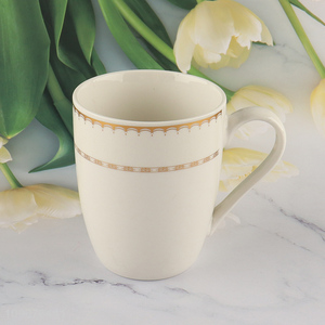 China supplier white ceramic cup water cup coffee cup with handle