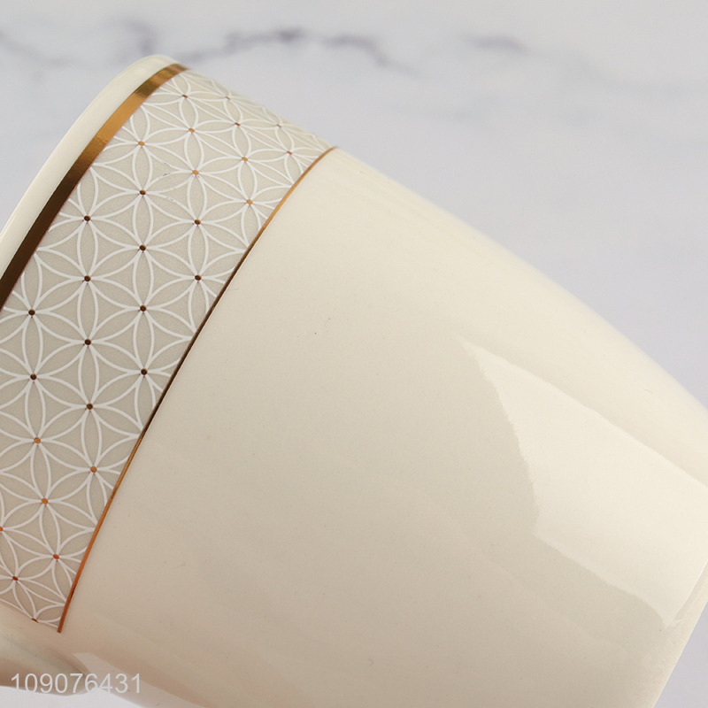 Good price white ceramic water cup drinking cup coffee mug with handle