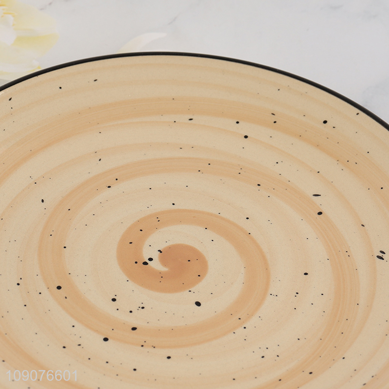 Yiwu market round ceramic tableware plate for home restaurant
