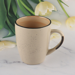 Factory supply ceramic water cup drinking cup water mug with handle