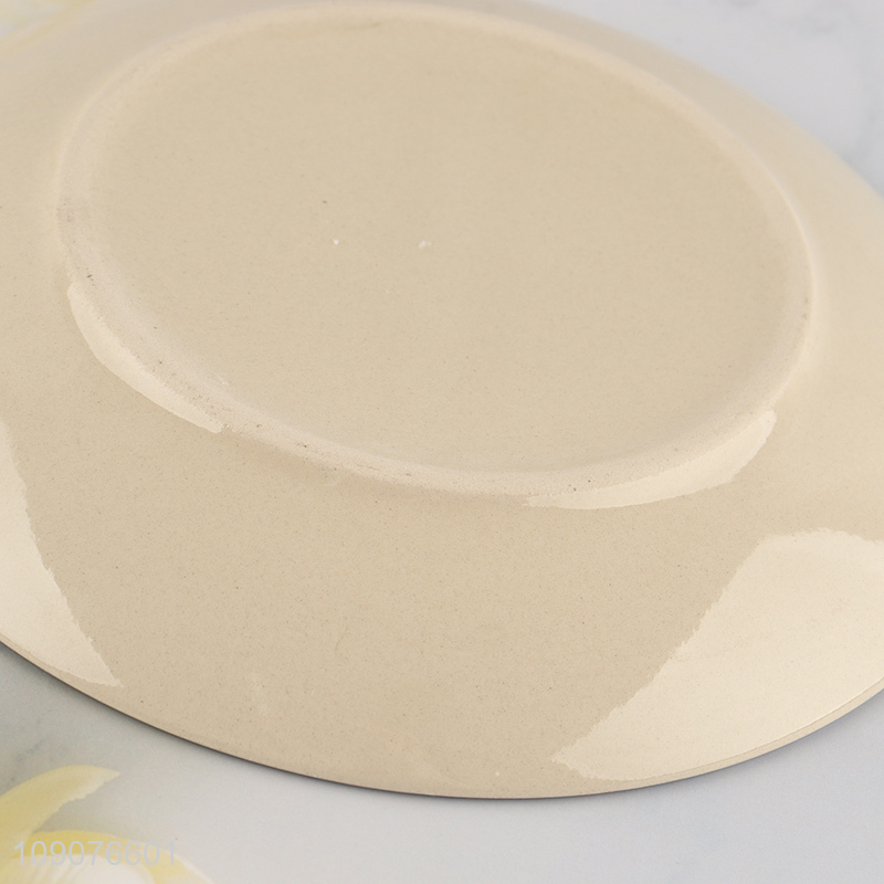 Yiwu market round ceramic tableware plate for home restaurant