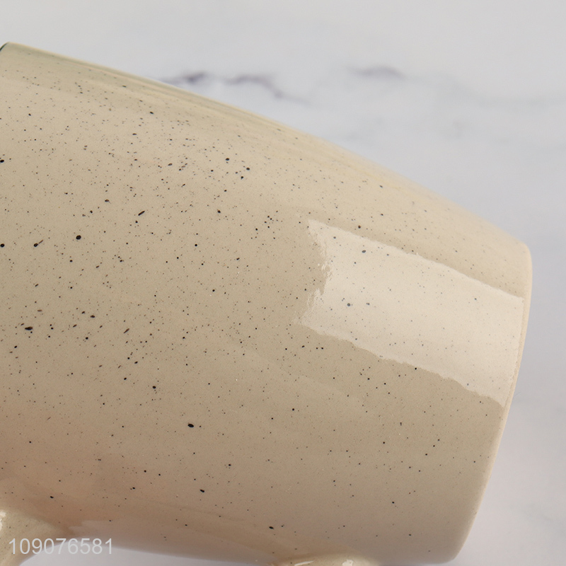 Factory supply ceramic water cup drinking cup water mug with handle