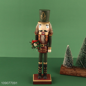 Yiwu market Christmas decoration wooden nutcracker soldier ornament