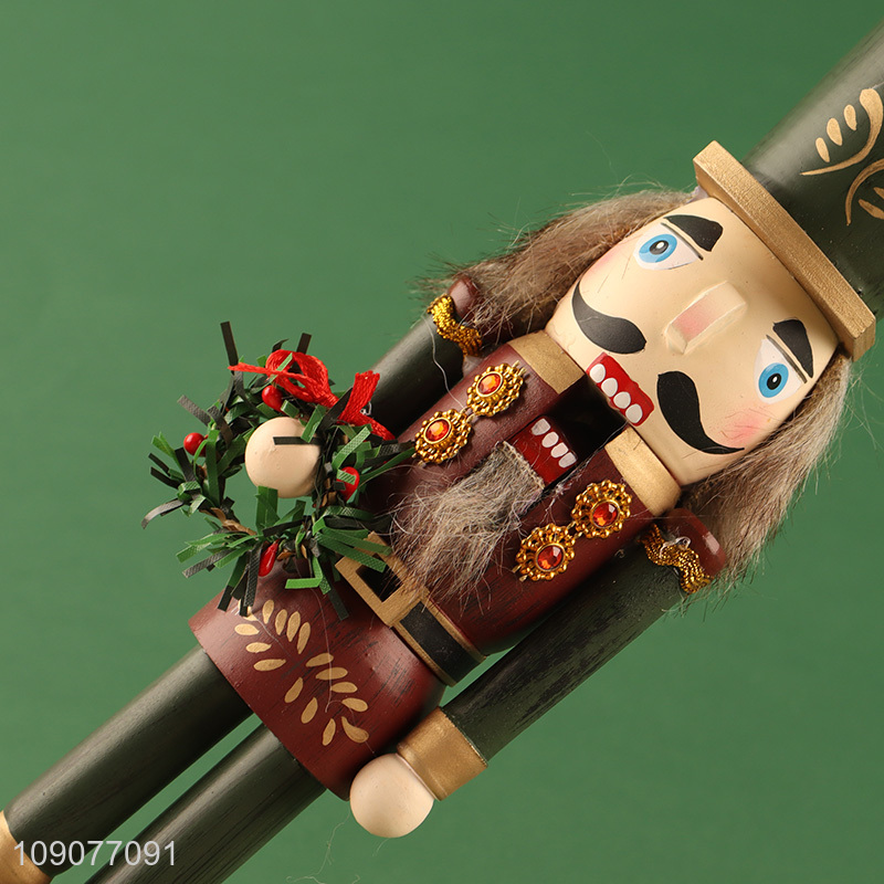 Yiwu market Christmas decoration wooden nutcracker soldier ornament