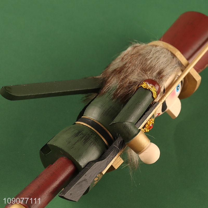 Low price Christmas tabletop decoration wooden nutcracker soldier ornament