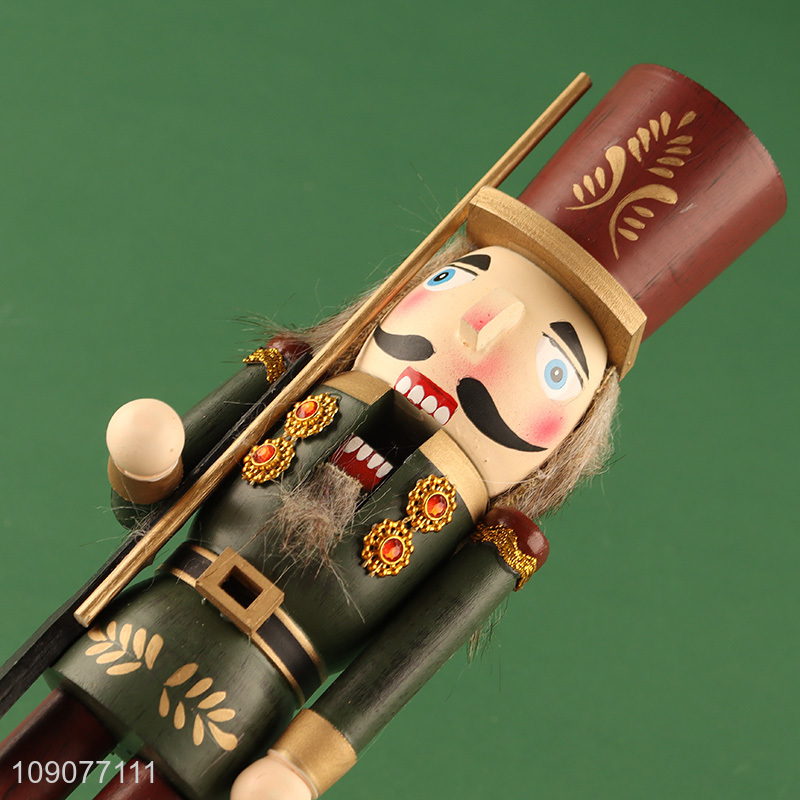 Low price Christmas tabletop decoration wooden nutcracker soldier ornament