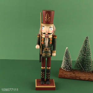 Low price Christmas tabletop decoration wooden nutcracker soldier ornament