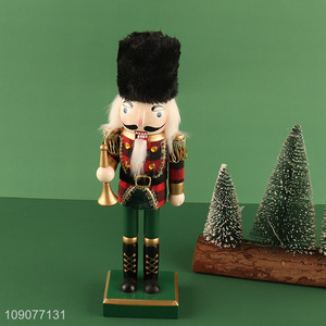 Good quality desktop decoration wooden nutcracker soldier ornament for sale