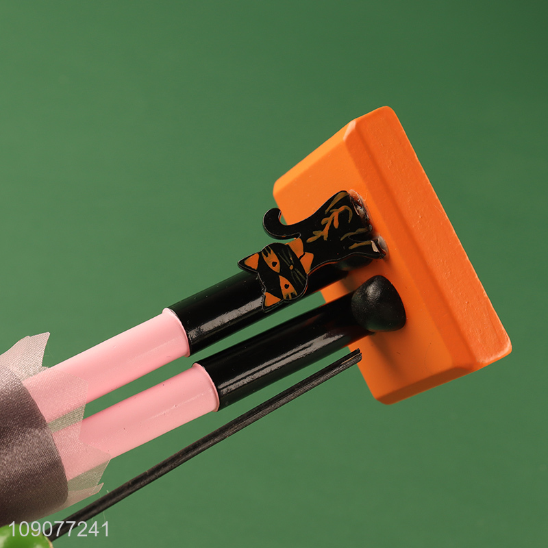 Hot selling Halloween decoration wooden nutcracker witch ornament