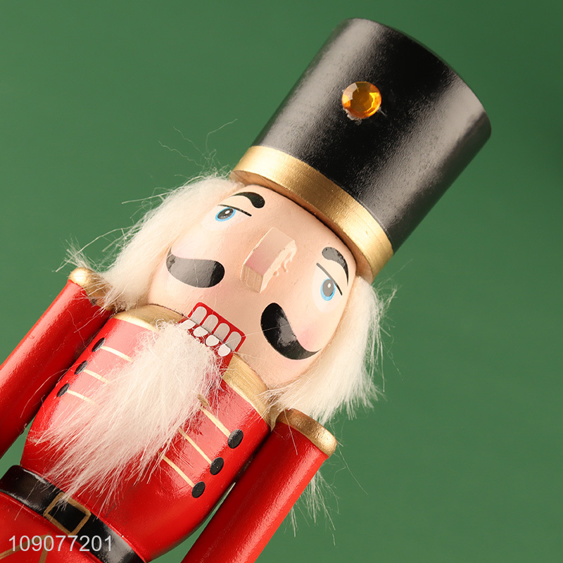 Factory price desktop ornament wooden nutcracker soldier ornament