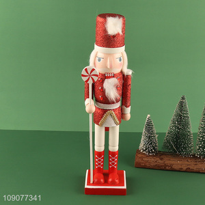 Yiwu market tabletop decoration wooden nutcracker soldier ornament for sale