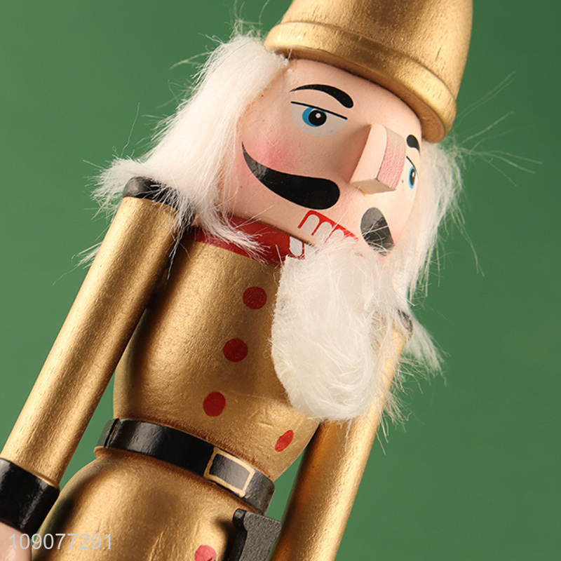 Good selling tabletop decoration wooden nutcracker soldier ornament