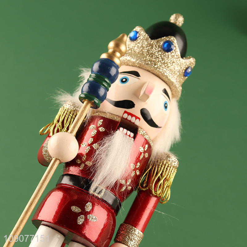 China supplier wooden crafts wooden nutcracker soldier ornament for decoration