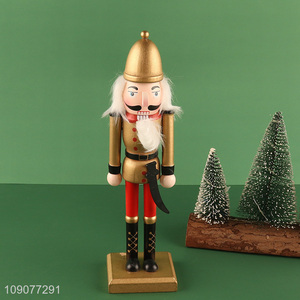 Good selling tabletop decoration wooden nutcracker soldier ornament