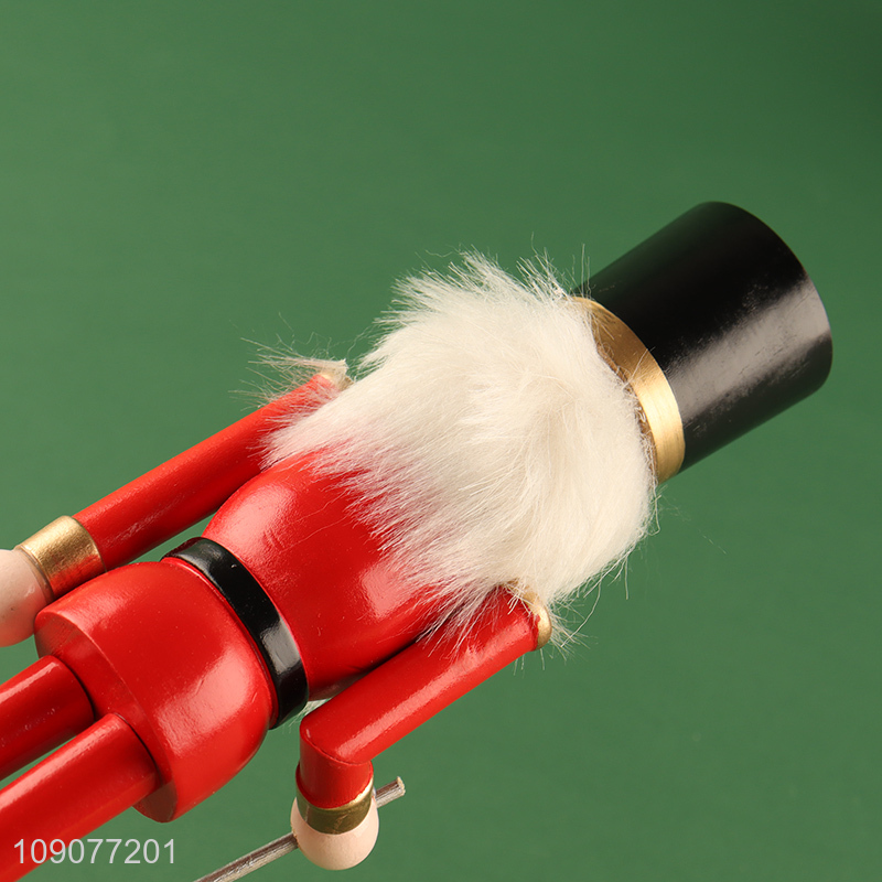 Factory price desktop ornament wooden nutcracker soldier ornament
