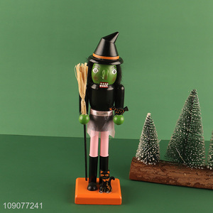 Hot selling Halloween decoration wooden nutcracker witch ornament