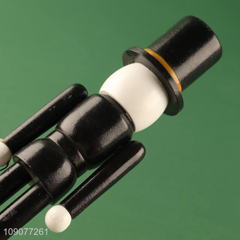 Good quality wooden crafts wooden skull nutcracker ornament for sale