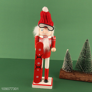 Low price tabletop decoration wooden nutcracker soldier ornament for Christmas