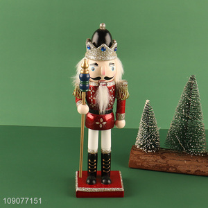 China supplier wooden crafts wooden nutcracker soldier ornament for decoration