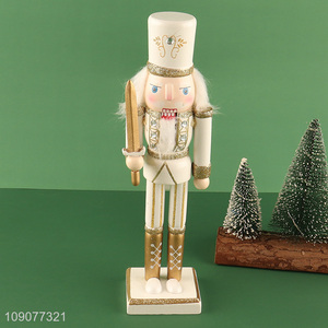 Top products desktop decoration wooden nutcracker soldier ornament