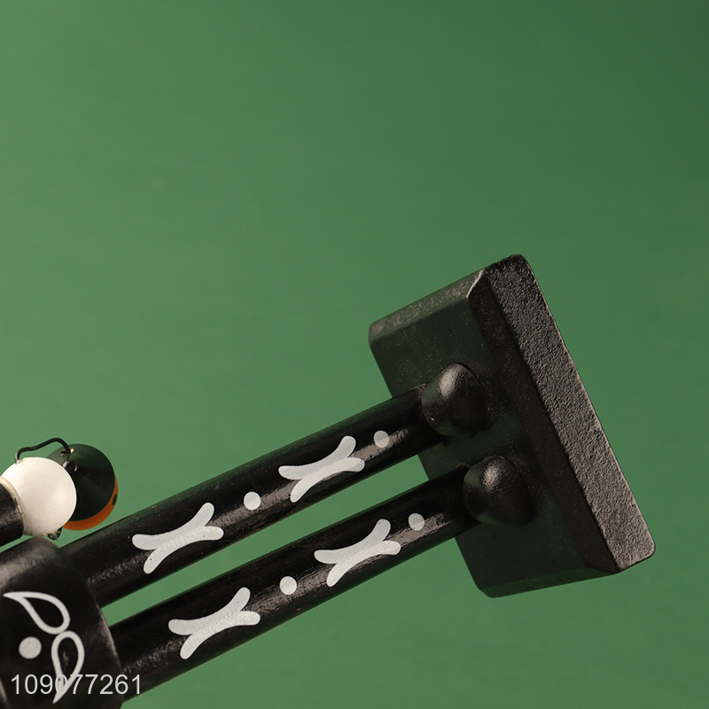 Good quality wooden crafts wooden skull nutcracker ornament for sale