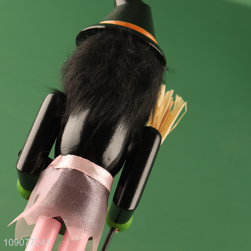 Hot selling Halloween decoration wooden nutcracker witch ornament