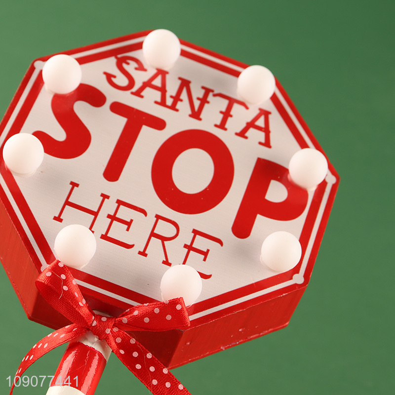 Wholesale Christmas Lights Wooden Stree Sign Road Sign