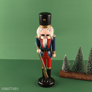 Good selling tabletop decoration wooden nutcracker soldier ornament for christmas
