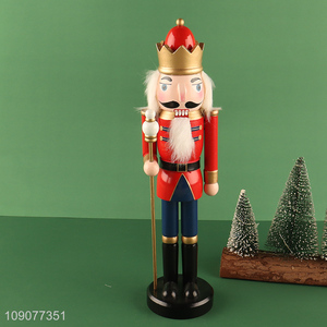 Hot products tabletop decoration wooden nutcracker soldier ornament for Christmas