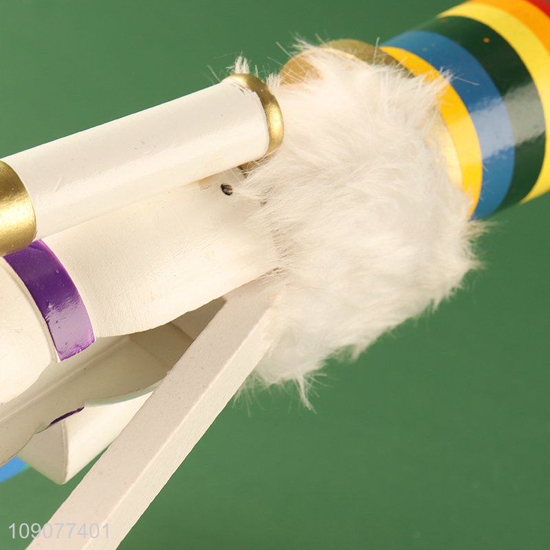 Best quality rainbow color christmas wooden nutcracker soldier ornament