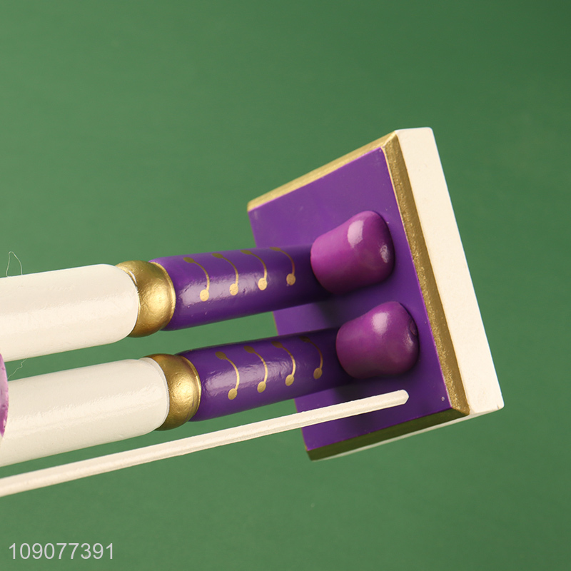 Good price rainbow color wooden nutcracker soldier ornament for decoration